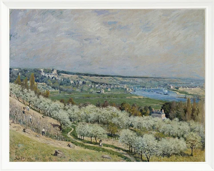 Alfred Sisley - Die Terrasse von Saint-Germain, Frühling 1875 | Giclée Kunstdruck gerahmt