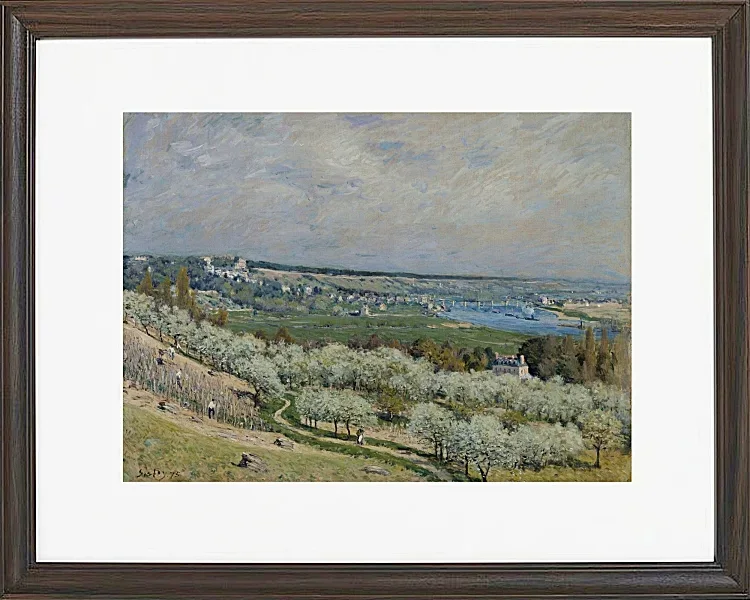 Alfred Sisley - Die Terrasse von Saint-Germain, Frühling 1875 | Giclée Kunstdruck gerahmt