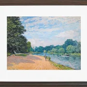 Alfred Sisley - Die Themse mit Hampton Church 1874 | Giclée Kunstdruck gerahmt
