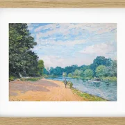 Alfred Sisley - Die Themse mit Hampton Church 1874 | Giclée Kunstdruck gerahmt