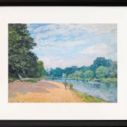 Alfred Sisley - Die Themse mit Hampton Church 1874 | Giclée Kunstdruck gerahmt