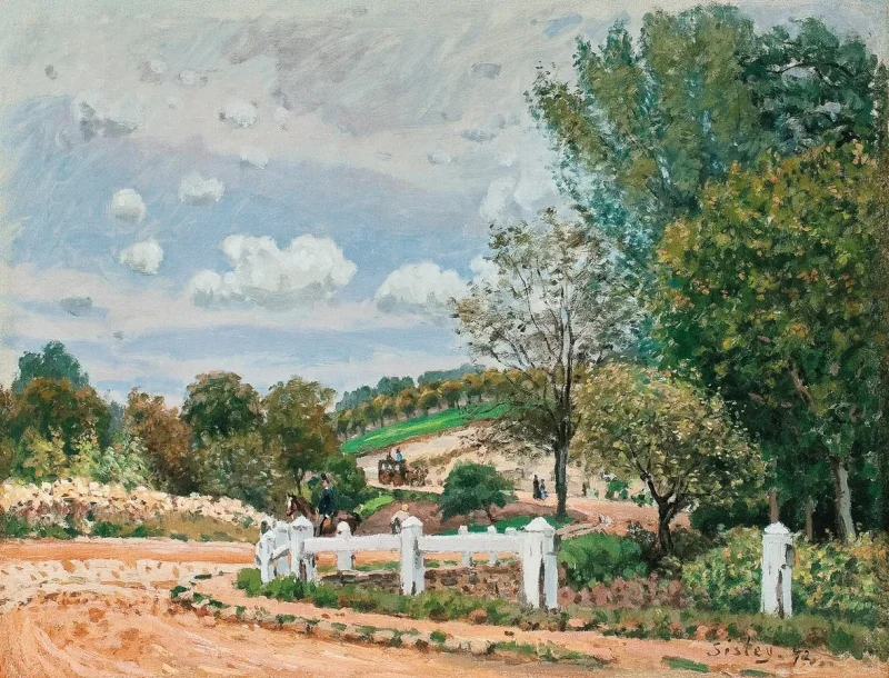 Alfred Sisley - Die Verrières Straße 1872 | Giclée Kunstdruck gerahmt