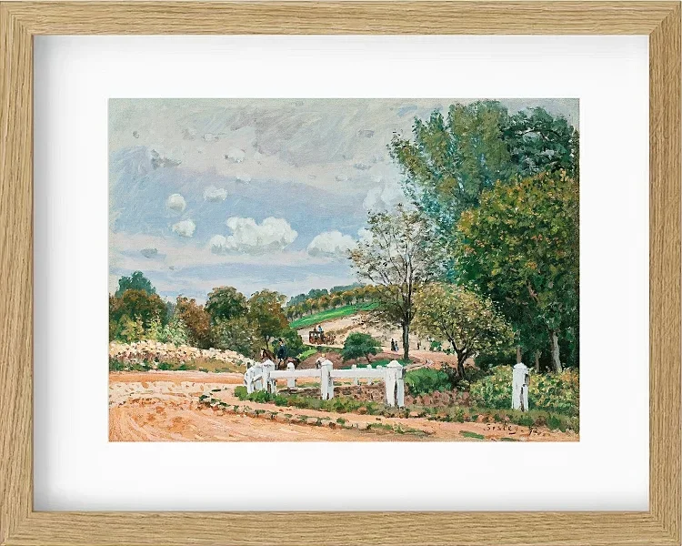 Alfred Sisley - Die Verrières Straße 1872 | Giclée Kunstdruck gerahmt