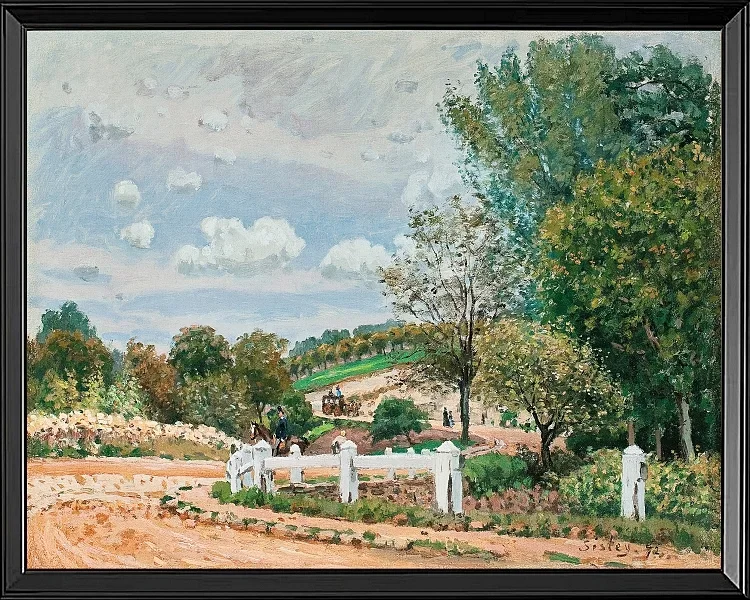 Alfred Sisley - Die Verrières Straße 1872 | Giclée Kunstdruck gerahmt