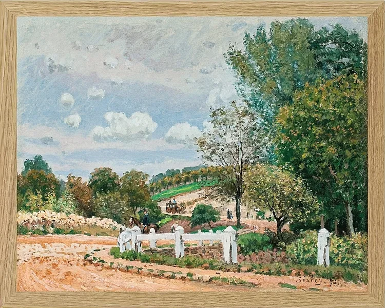 Alfred Sisley - Die Verrières Straße 1872 | Giclée Kunstdruck gerahmt