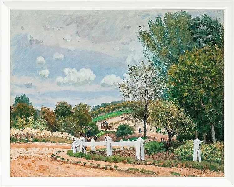 Alfred Sisley - Die Verrières Straße 1872 | Giclée Kunstdruck gerahmt