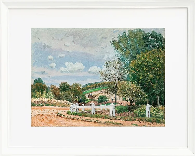 Alfred Sisley - Die Verrières Straße 1872 | Giclée Kunstdruck gerahmt