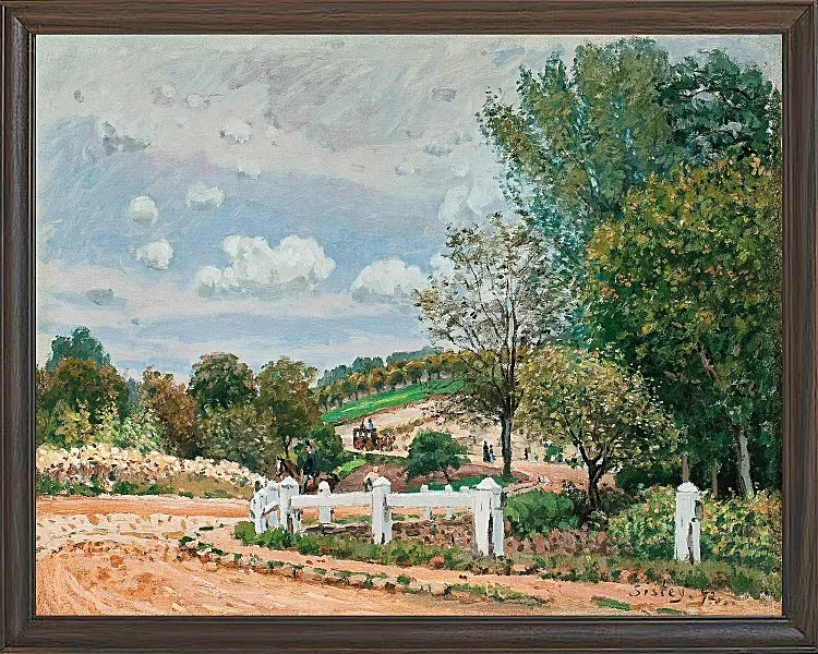 Alfred Sisley - Die Verrières Straße 1872 | Giclée Kunstdruck gerahmt