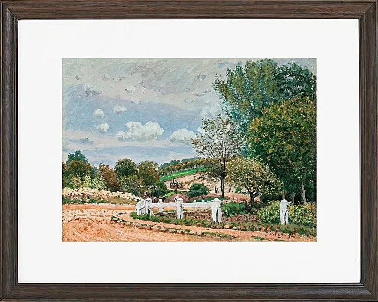 Alfred Sisley - Die Verrières Straße 1872 | Giclée Kunstdruck gerahmt