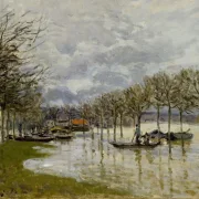 Alfred Sisley - Die Überschwemmung auf dem Weg nach Saint-Germain 1876 | Giclée Kunstdruck gerahmt