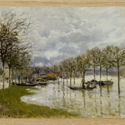 Alfred Sisley - Die Überschwemmung auf dem Weg nach Saint-Germain 1876 | Giclée Kunstdruck gerahmt