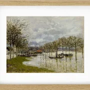 Alfred Sisley - Die Überschwemmung auf dem Weg nach Saint-Germain 1876 | Giclée Kunstdruck gerahmt