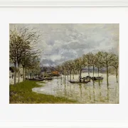 Alfred Sisley - Die Überschwemmung auf dem Weg nach Saint-Germain 1876 | Giclée Kunstdruck gerahmt