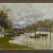 Alfred Sisley - Die Überschwemmung auf dem Weg nach Saint-Germain 1876 | Giclée Kunstdruck gerahmt