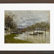 Alfred Sisley - Die Überschwemmung auf dem Weg nach Saint-Germain 1876 | Giclée Kunstdruck gerahmt