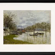 Alfred Sisley - Die Überschwemmung auf dem Weg nach Saint-Germain 1876 | Giclée Kunstdruck gerahmt