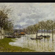 Alfred Sisley - Die Überschwemmung auf dem Weg nach Saint-Germain 1876 | Giclée Kunstdruck gerahmt