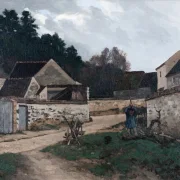Alfred Sisley - Dorfstraße in Marlotte 1866 | Giclée Kunstdruck gerahmt