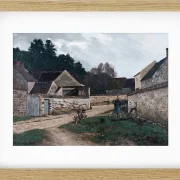 Alfred Sisley - Dorfstraße in Marlotte 1866 | Giclée Kunstdruck gerahmt