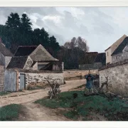 Alfred Sisley - Dorfstraße in Marlotte 1866 | Giclée Kunstdruck gerahmt