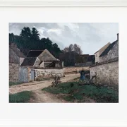Alfred Sisley - Dorfstraße in Marlotte 1866 | Giclée Kunstdruck gerahmt