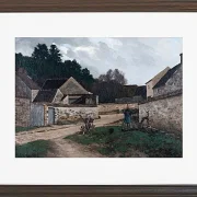 Alfred Sisley - Dorfstraße in Marlotte 1866 | Giclée Kunstdruck gerahmt
