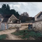 Alfred Sisley - Dorfstraße in Marlotte 1866 | Giclée Kunstdruck gerahmt