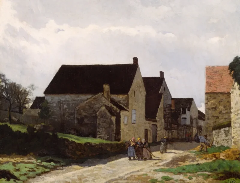 Alfred Sisley - Frauen gehen in den Wald 1866 | Giclée Kunstdruck gerahmt