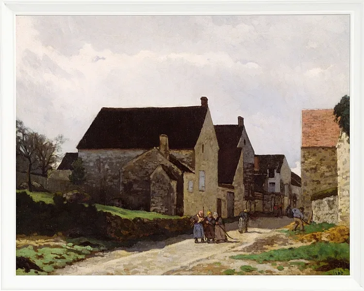 Alfred Sisley - Frauen gehen in den Wald 1866 | Giclée Kunstdruck gerahmt