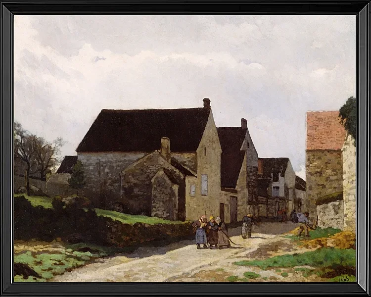 Alfred Sisley - Frauen gehen in den Wald 1866 | Giclée Kunstdruck gerahmt