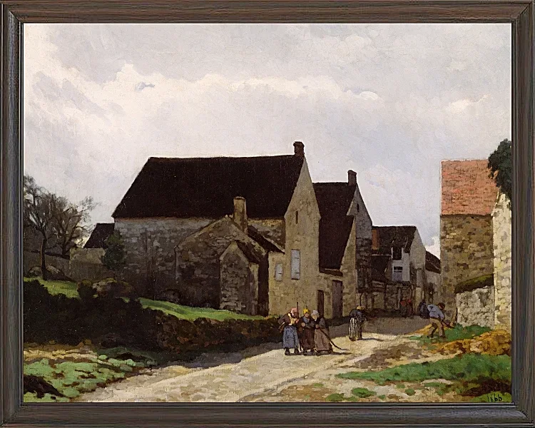 Alfred Sisley - Frauen gehen in den Wald 1866 | Giclée Kunstdruck gerahmt