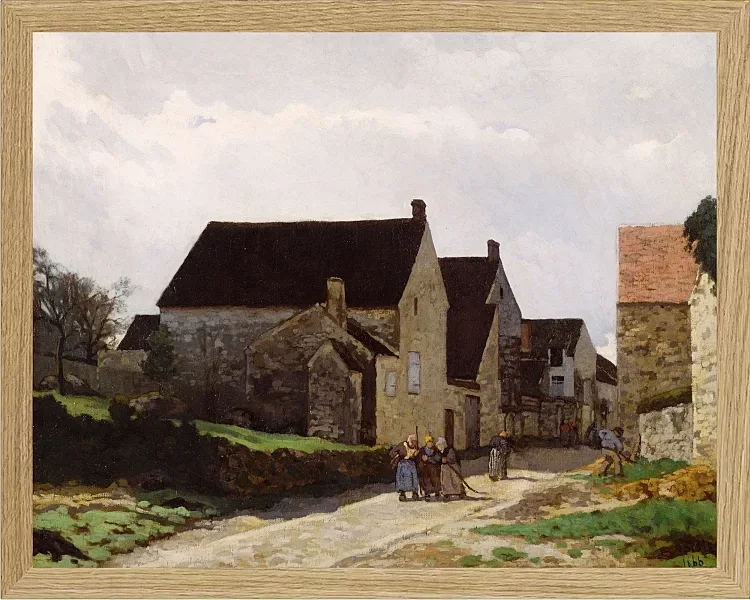 Alfred Sisley - Frauen gehen in den Wald 1866 | Giclée Kunstdruck gerahmt