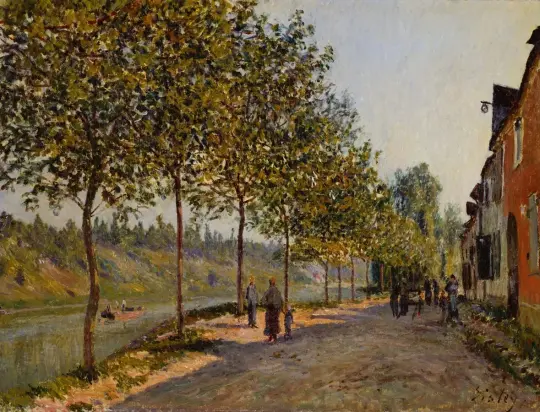 Alfred Sisley - Junimorgen i Saint-Mammès 1884 | Indrammet giclée-kunsttryk