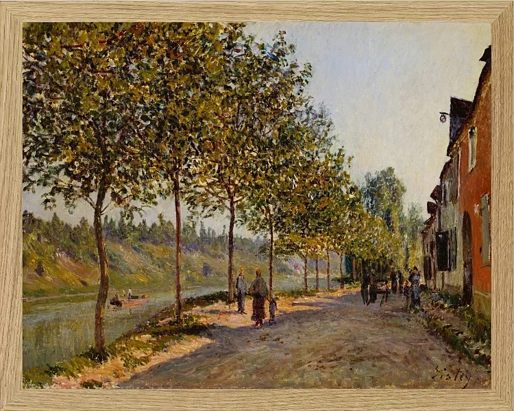 Alfred Sisley - Junimorgen i Saint-Mammès 1884 | Indrammet giclée-kunsttryk