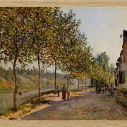 Alfred Sisley - Junimorgen i Saint-Mammès 1884 | Indrammet giclée-kunsttryk