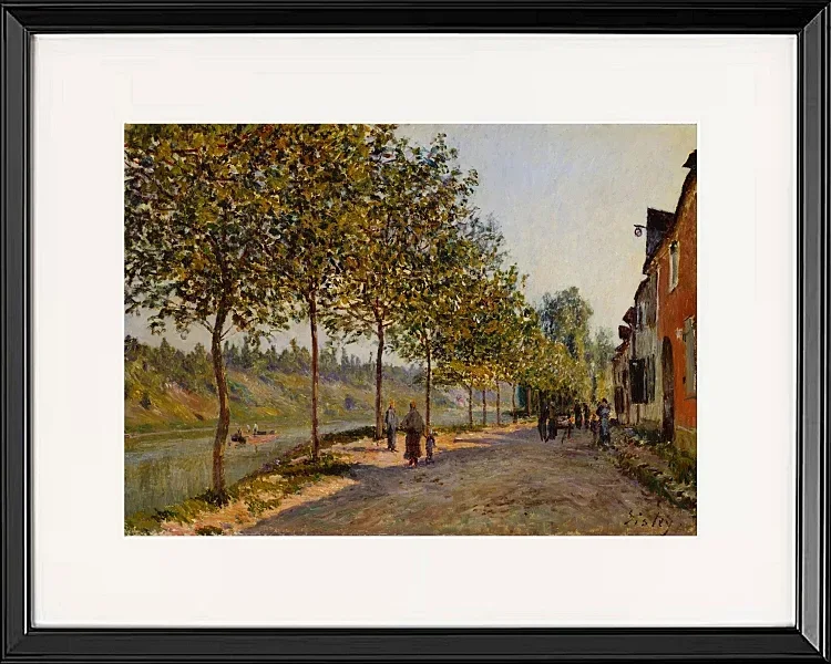 Alfred Sisley - Junimorgen i Saint-Mammès 1884 | Indrammet giclée-kunsttryk