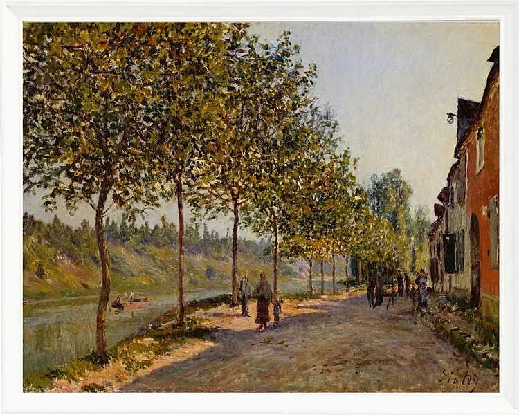 Alfred Sisley - Junimorgen i Saint-Mammès 1884 | Indrammet giclée-kunsttryk