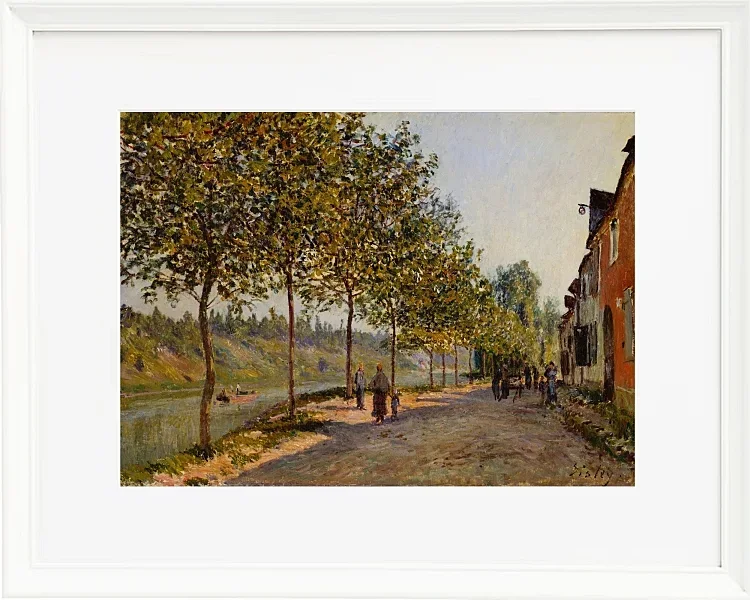 Alfred Sisley - Junimorgen i Saint-Mammès 1884 | Indrammet giclée-kunsttryk