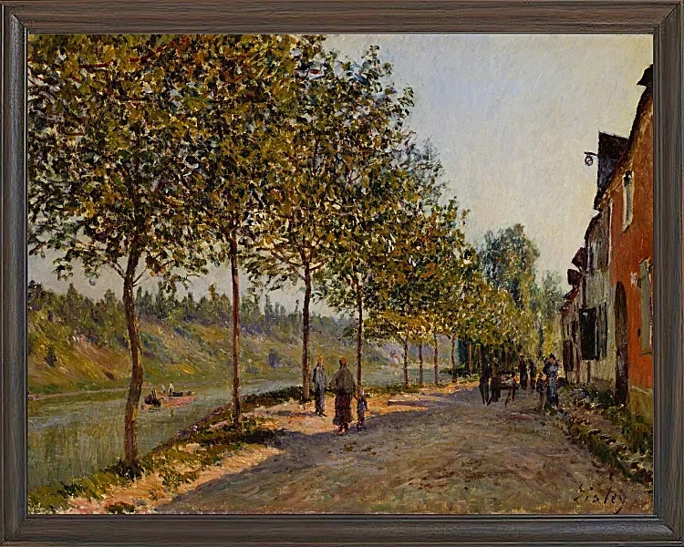Alfred Sisley - Junimorgen i Saint-Mammès 1884 | Indrammet giclée-kunsttryk