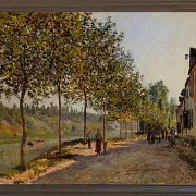 Alfred Sisley - Junimorgen i Saint-Mammès 1884 | Indrammet giclée-kunsttryk