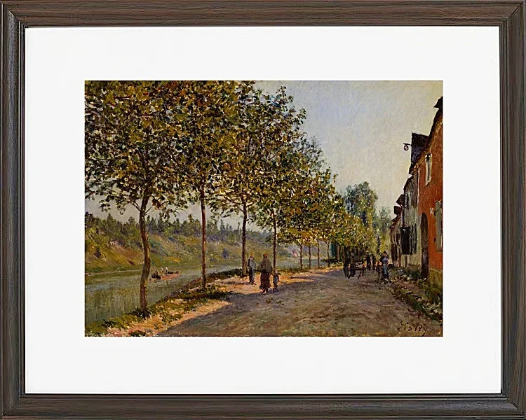 Alfred Sisley - Junimorgen i Saint-Mammès 1884 | Indrammet giclée-kunsttryk