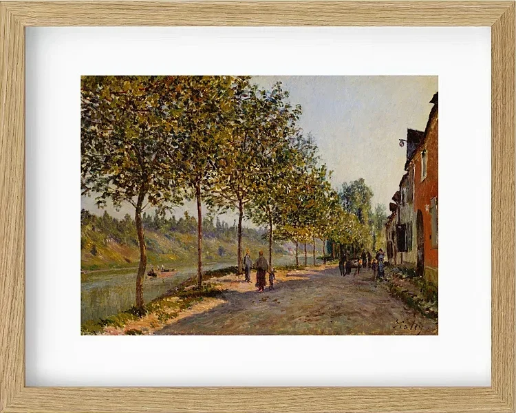 Alfred Sisley - Junimorgen i Saint-Mammès 1884 | Indrammet giclée-kunsttryk