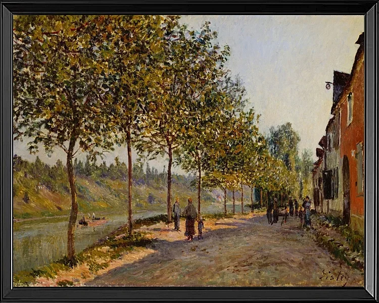 Alfred Sisley - Junimorgen i Saint-Mammès 1884 | Indrammet giclée-kunsttryk