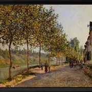 Alfred Sisley - Junimorgen i Saint-Mammès 1884 | Indrammet giclée-kunsttryk
