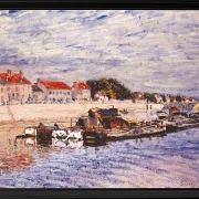 Alfred Sisley - Pramme på Loing ved Saint-Mammès 1885 | Indrammet giclée-kunsttryk