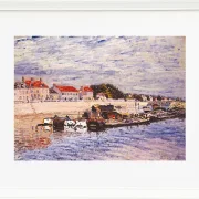Alfred Sisley - Pramme på Loing ved Saint-Mammès 1885 | Indrammet giclée-kunsttryk