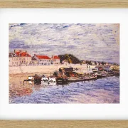 Alfred Sisley - Pramme på Loing ved Saint-Mammès 1885 | Indrammet giclée-kunsttryk