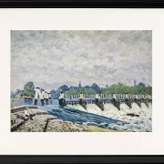 Alfred Sisley - Molesey Weir, Hampton Court 1874 | Giclée Kunstdruck gerahmt