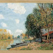 Alfred Sisley - Moret, die Ufer des Flusses Loing 1877 | Giclée Kunstdruck gerahmt