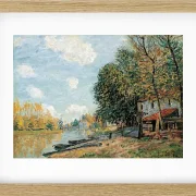 Alfred Sisley - Moret, die Ufer des Flusses Loing 1877 | Giclée Kunstdruck gerahmt